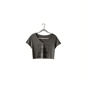 Wild Fable Gray Graphic Crop Top